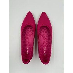 Vivaia Pointed-Toe Ballet Flats Aria 5° Pink Womens Square-Toe V-Cut Flats